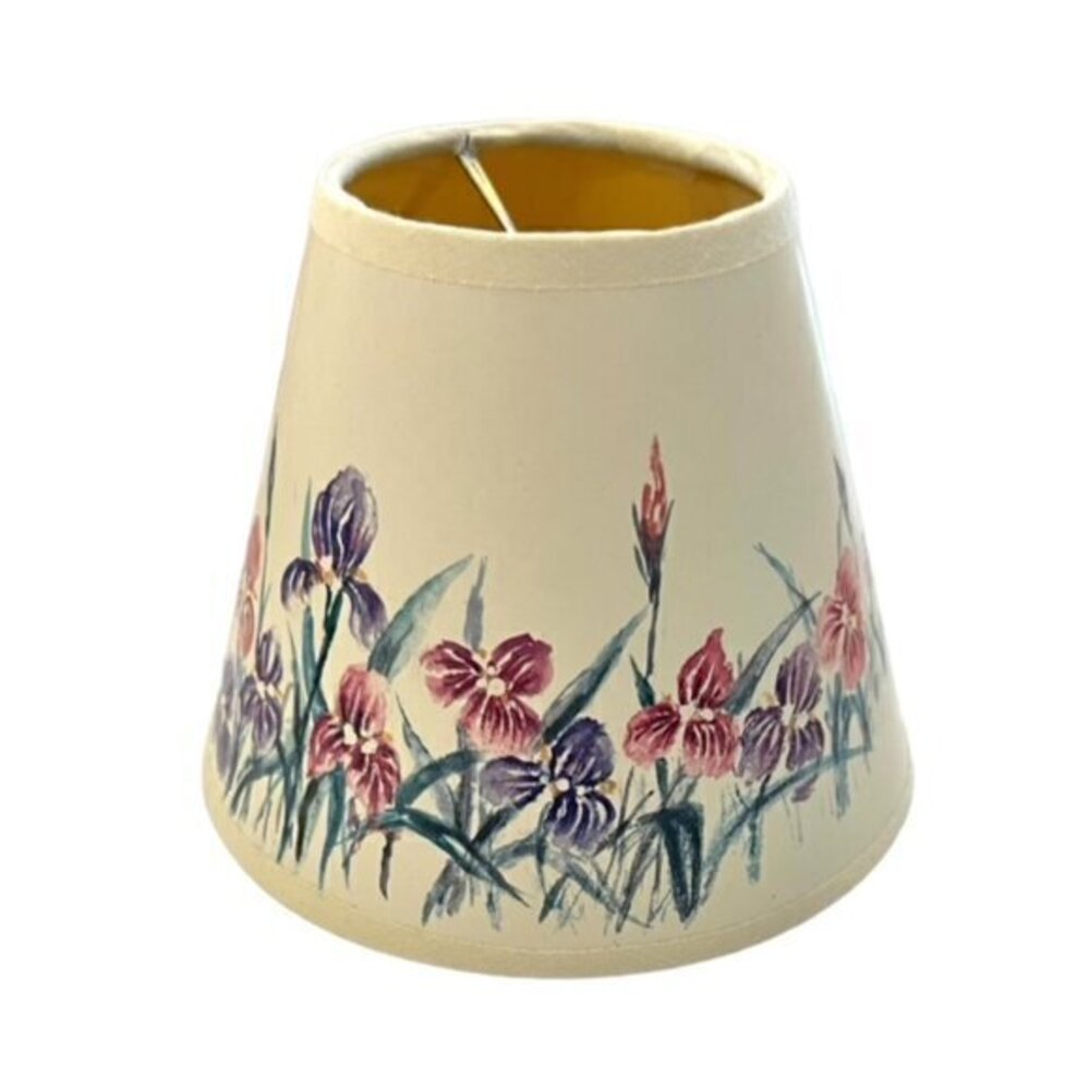 Vintage Floral Mini Lampshade Clip-On Cottage Shabby Chic Romantic Garden EUC